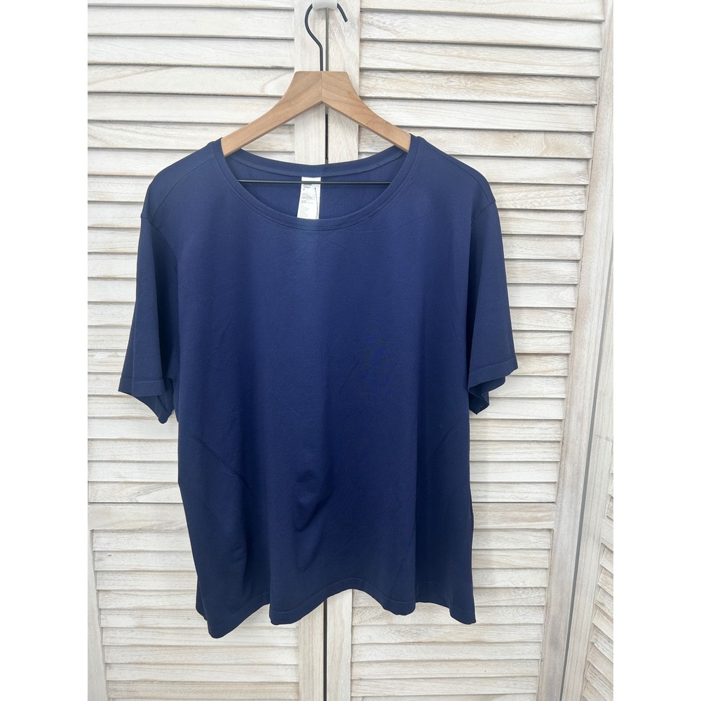 Fabletics Performance T-Shirt 3X Navy Blue Womens Activewear Gym